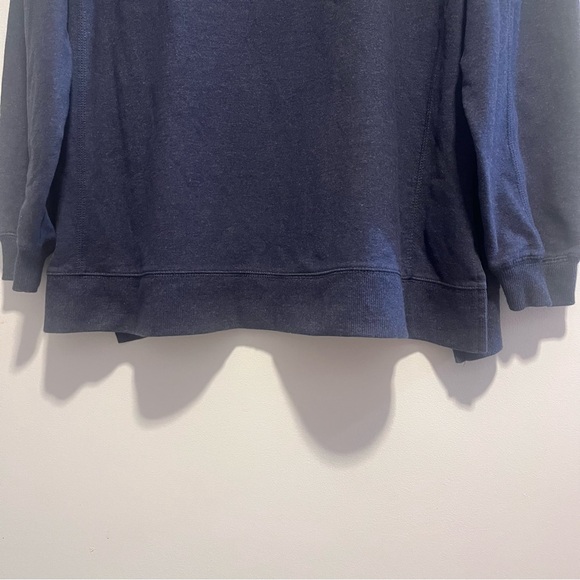 Wildfox Social Graphic Embroidered Sweatshirt XL Navy Oversized Cozy Pullover - Picture 6 of 12